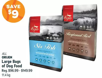 Ren’s Pets Depot Orijen large bags of dog food offer