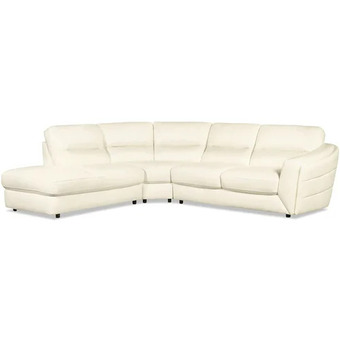 The Brick Romeo 3-piece genuine leather left-facing sectional - beige offer