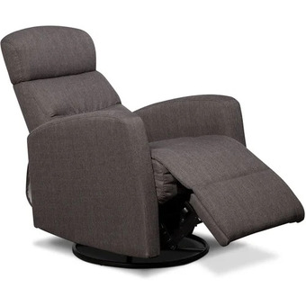 The Brick Penny linen-look fabric swivel rocker recliner - grey offer