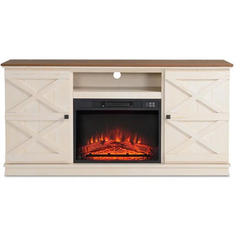 The Brick Rasko 60" tv stand with log fireplace offer