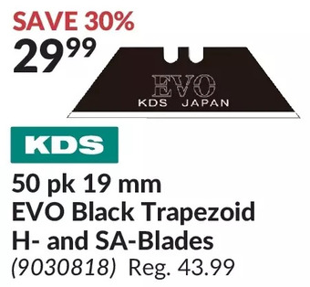 Princess Auto Kds 50 pk 19 mm evo black trapezoid h- and sa-blades offer
