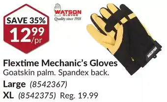 Princess Auto Watson gloves flextime mechanic's gloves offer