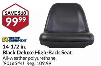 Princess Auto Braber equipment 14-1/2 in. black deluxe high-back seat offer