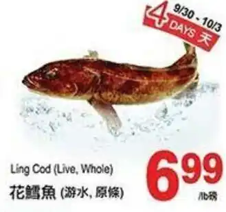 T&T Supermarket Ling Cod offer