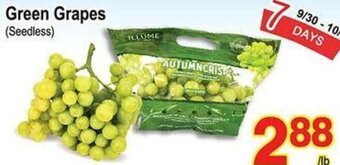 T&T Supermarket Green Grapes offer