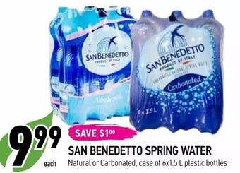 Coppa's Fresh Market San benedetto spring water offer