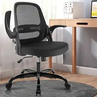 Amazon Office chair, kerdom ergonomic desk chair, breathable mesh computer chair, comfy swivel task chair with flip-up armrests and offer
