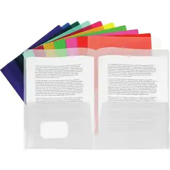Staples Staples twin pocket poly portfolio - assorted colours offer