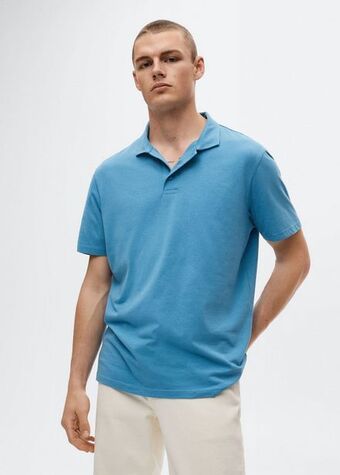 Mango Lightweight cotton polo shirt offer