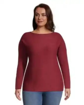 Mark's Women's cozy boat neck pullover sweater offer