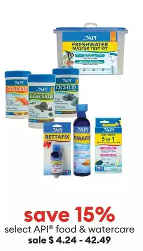Petsmart Select api® food & watercare offer