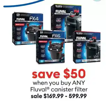 Petsmart When you buy any fluval® canister filter offer