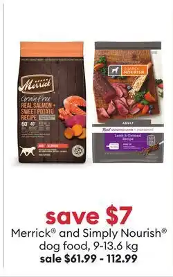 Petsmart Merrick® and simply nourish® dog food offer