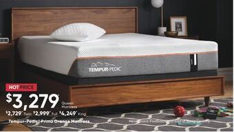 Sleep Country Tempur-pedic® prima orange mattress offer