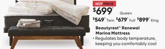 Sleep Country Beautyrest® renewal marina mattress offer