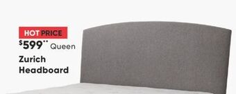 Sleep Country Zurich headboard offer