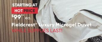 Sleep Country Fieldcrest® luxury microgel duvet offer