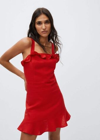 Mango 100% linen dress offer