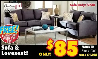 Surplus Furniture Jitterbug gunmetal sofa & loveseat offer