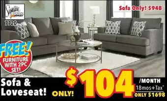 Surplus Furniture Dorsten slate sofa & loveseat offer