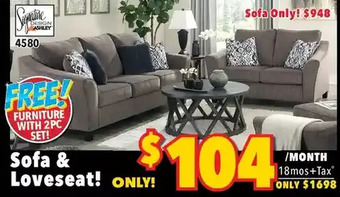 Surplus Furniture Nemoli slate sofa & loveseat offer