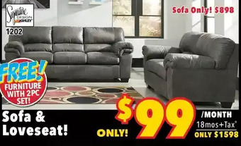 Surplus Furniture Bladen grey sofa & loveseat offer
