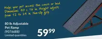 Princess Auto 80 lb adjustable pet ramp offer
