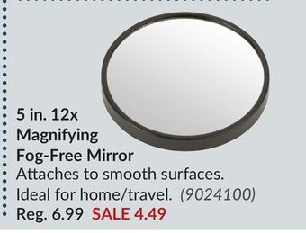 Princess Auto 5 in. 12x magnifying fog-free mirror offer