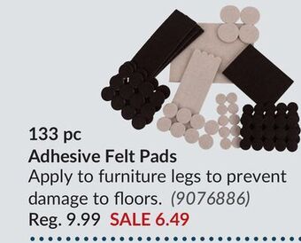 Princess Auto 133 pc adhesive felt pads offer