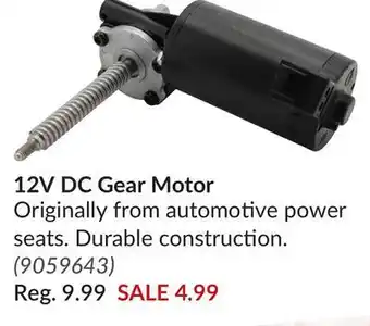 Princess Auto 12v dc gear motor offer