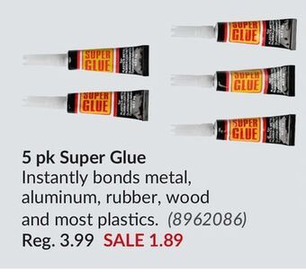 Princess Auto 5 pk super glue offer