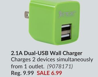 Princess Auto 2.1a dual-usb wall charger offer