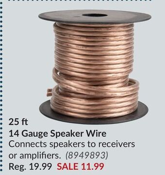Princess Auto 25 ft 14 gauge speaker wire offer
