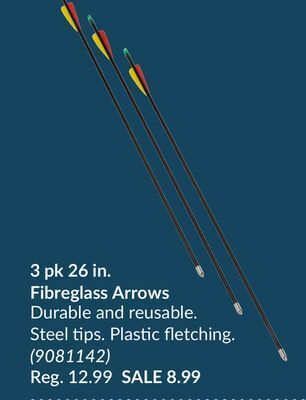 Princess Auto 3 pk 26 in. fibreglass arrows offer