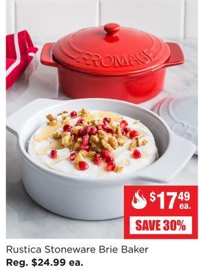 Kitchen Stuff Plus Rustica stoneware brie baker offer