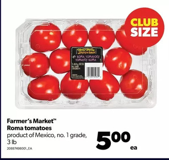 Real Canadian Superstore Farmer's market roma tomatoes offer