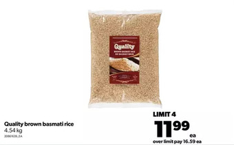 Real Canadian Superstore Quality brown basmati rice offer