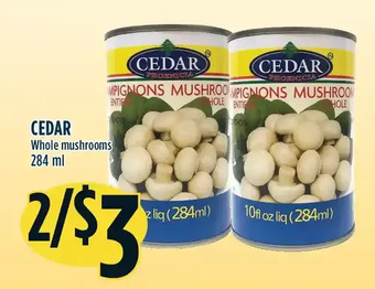 Marché Adonis Cedar whole mushrooms offer