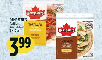 Marché Adonis Dempster's tortillas offer