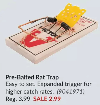 Princess Auto Victor pre-baited rat trap offer