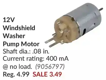 Princess Auto 12v windshield washer pump motor offer