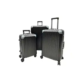 Best Buy Claxton aluminum frame luggage set (20"+24"+28") offer