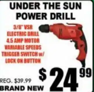 TechSource Under The Sun Power Drill offer
