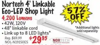 KMS Tools Nortech 4' Linkable Eco-LED Shop Light offer