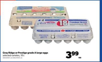 Real Canadian Superstore Gray ridge or prestige grade a large eggs, 18's offer