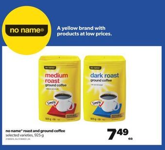 Real Canadian Superstore No name® roast and ground coffee, 925 g offer