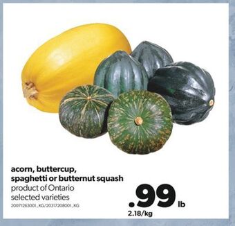 Real Canadian Superstore Acorn, buttercup, spaghetti or butternut squash offer