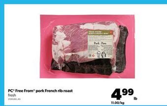 Real Canadian Superstore Pc® free from® pork french rib roast offer