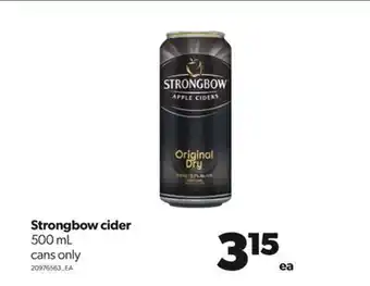 Real Canadian Superstore Strongbow cider, 500 ml offer