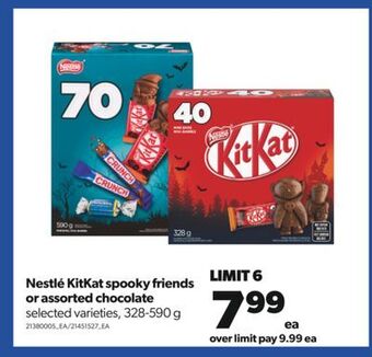 Real Canadian Superstore Nestlé kitkat spooky friends or assorted chocolate, 328-590 g offer